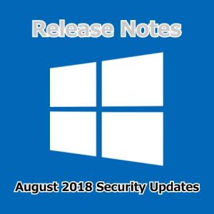 2018年8月のセキュリティ更新