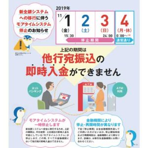 新全銀システム移行 モアタイムシステム 停止